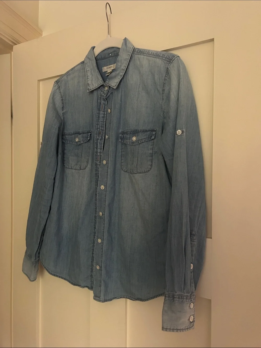 J. Crew Light Wash Denim Button-Up Shirt